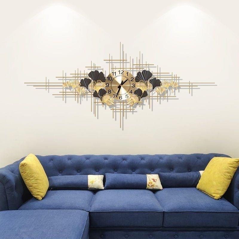 挂钟集合餐厅客现厅代轻奢装DGG饰钟饭厅表铁艺时钟挂画画立体装