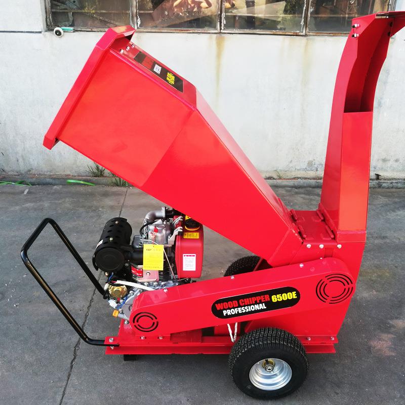 枝小园型树枝粉碎机厂家电动汽UKH油柴油7园马力立卧式林果碎木碎