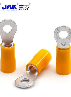 RV5.WVT5-4L标紫铜缘套圆形接护线端绝子M4螺口端头铜国鼻接线接