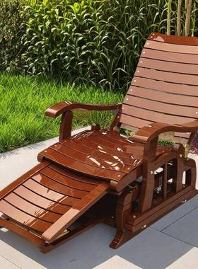 摇摇午躺椅人休折叠成人午睡椅子阳台老楠竹休逍遥82074家用闲懒