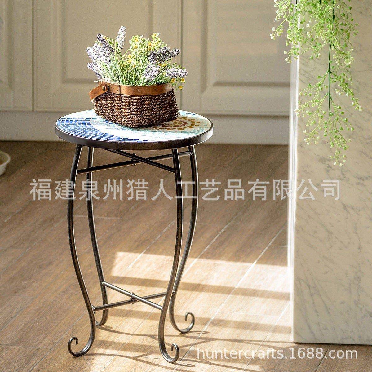 中式精抽象太阳马赛克艺花架室美内外铁阳AOQ台花装园饰花架