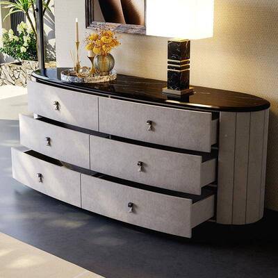 客意斗轻奢大理石玄关柜厅现代简约靠式墙餐边柜卧8861室床尾储物