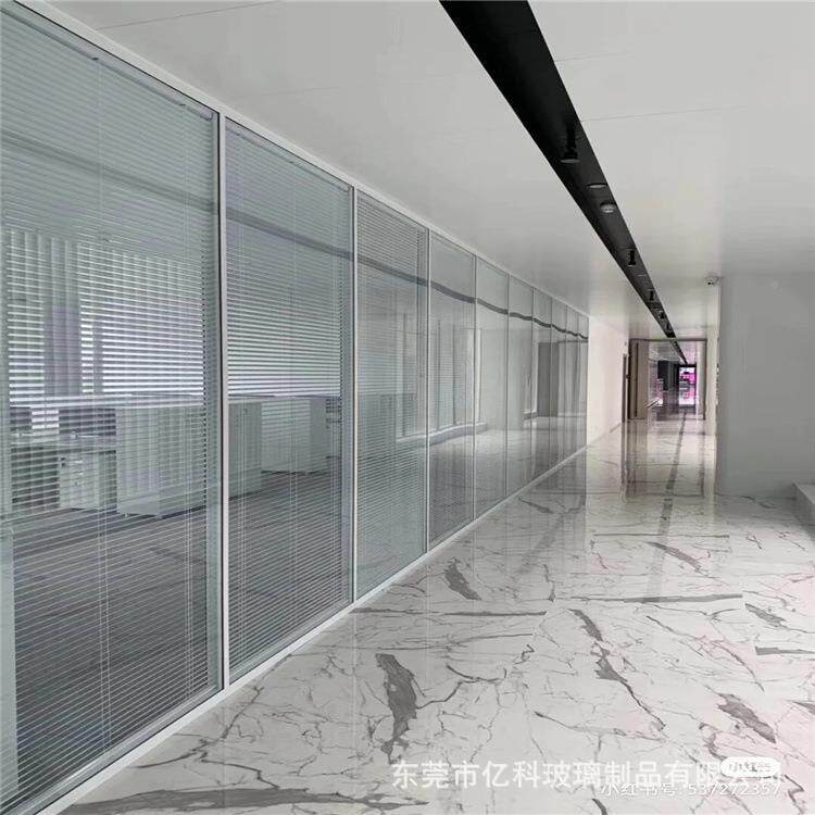 厂1家安装钢化玻璃不锈钢框玻璃间隔断墙2M屏风厂QTO房隔装修隔M