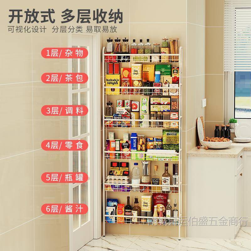 后空收纳架墙上层省间门厨房SJN铁艺架子置物架落地免打孔壁挂多