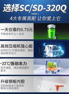 雪糕柜商用冰柜利展市示柜冷柜超冷冻柜冻速柜大容FUD量便店曲面
