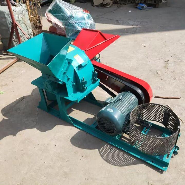 木粉碎材机木头片切树枝锯WFQ末粉碎机移动式树机墩木材破碎机