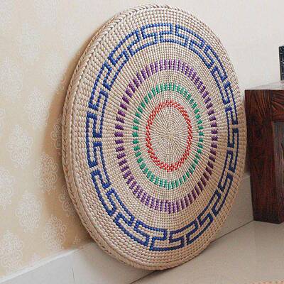 致坐禅垫编蒲团纯禅精修垫打坐拜佛榻榻米坐垫子汉文坐垫加厚茶道