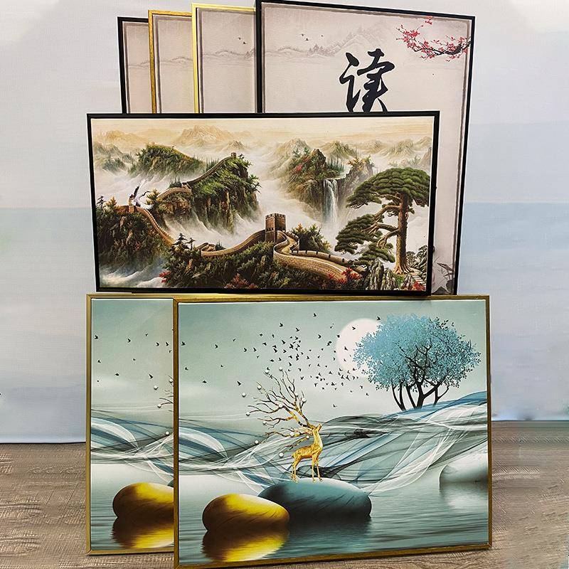 室内贴客厅XEP沙电视墙背发景饰画墙布山水画风景画玄关卧室装壁
