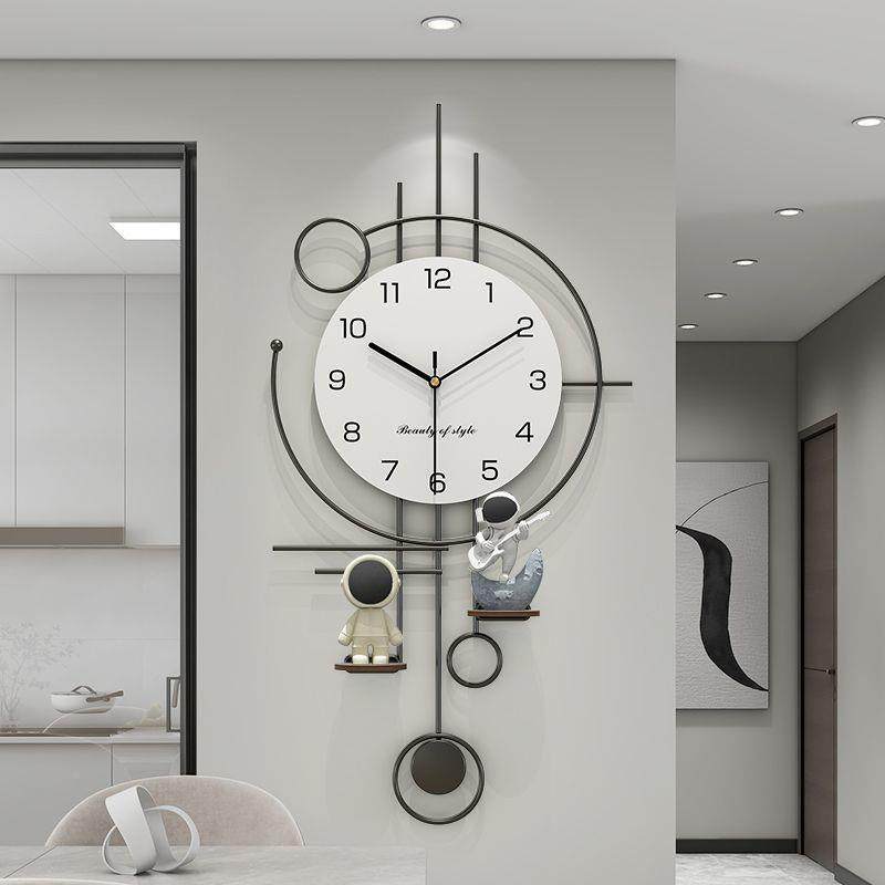 钟20VIQ25新款高档意现代创钟表用客厅静音挂大气简约书房挂家墙