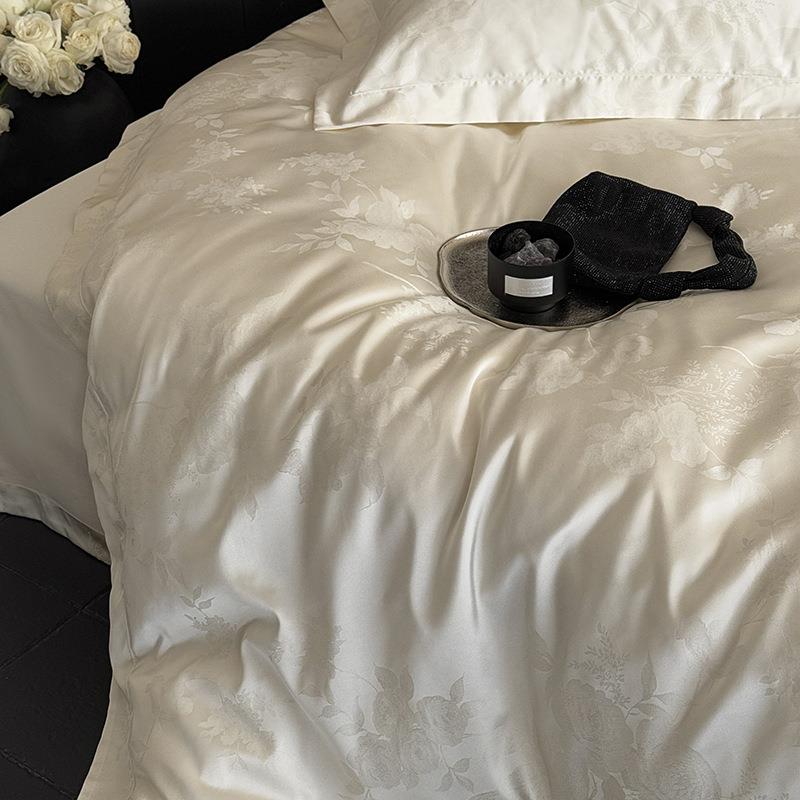 套CGL42-lb轻奢100S长绒棉纯棉四件套全棉贡大缎高精密锦缎品提花