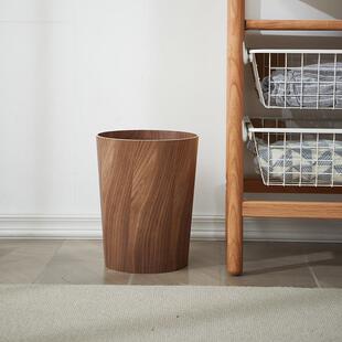 10275551桶大容量厨房客厅垃圾家轻奢木用色卫生间木纹酒店纸篓日