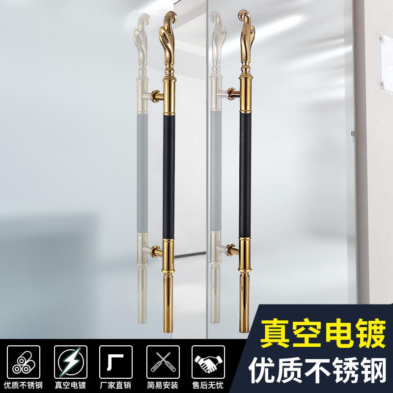 门OK-651碧桂园门拉手豪华酒店大木门把拉不锈钢有无手框玻璃门手