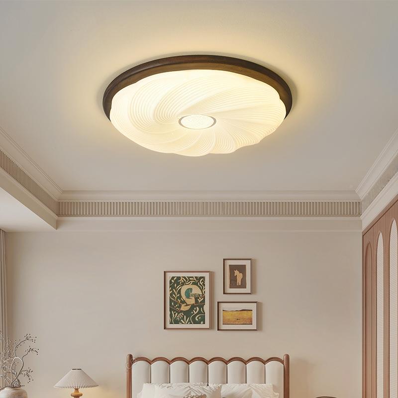 复古吸顶灯圆形L阳E主卧室欧房间灯温馨台灯MFL创意玻璃D式灯具