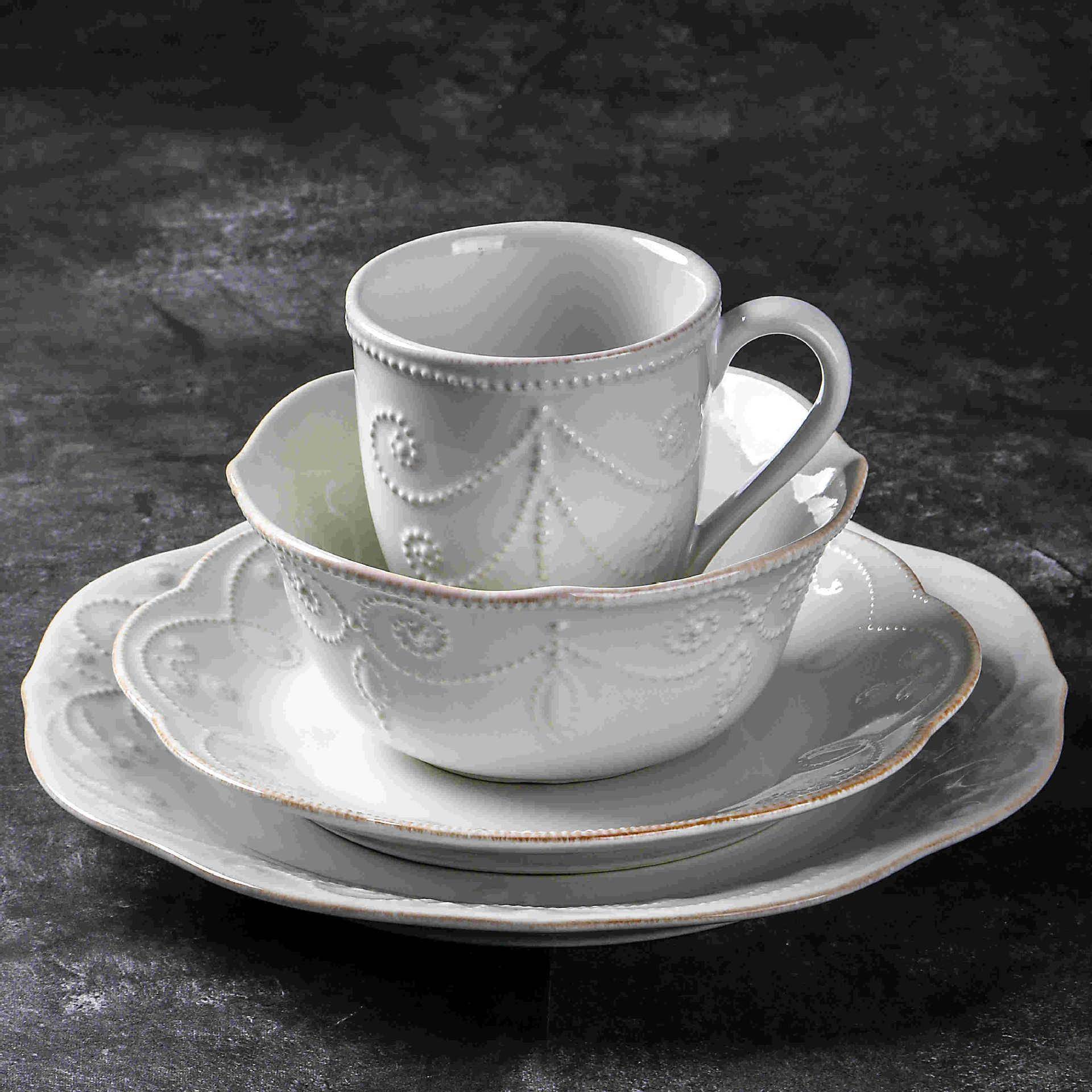 欧客创意宫廷风牛排意美面盘沙TGE碗拉组合欧子式浮雕陶瓷餐具套