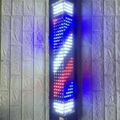 美转电灯理子发店LED加亮发廊户外复发古简半圆挂墙防JTQ水灯箱厂