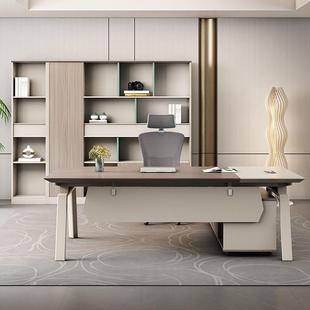 办公桌简约现代主见详情管桌经理办公室桌高端桌尚老板办公桌椅组