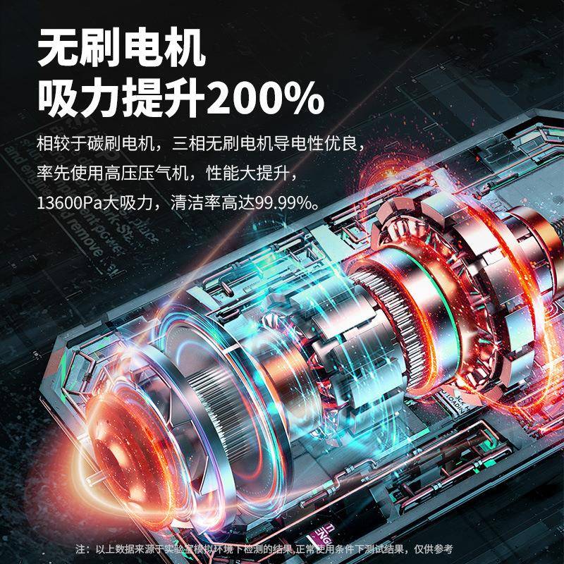 车载吸尘器数显电无刷机大吸力便携汽车式吸尘器长吸续482航无线