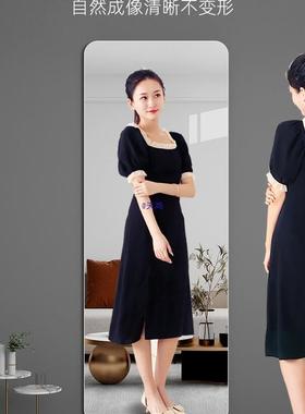 玻璃镜高子贴墙自粘全身穿镜家用清贴衣在上69852的不墙变形真实