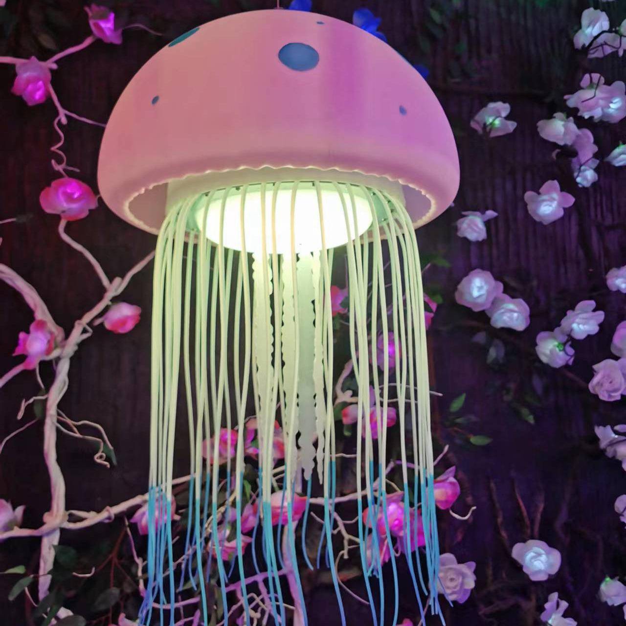 l光ed发七灯彩水母造型灯户外防水景观化光节YEM日树亮上挂件装饰