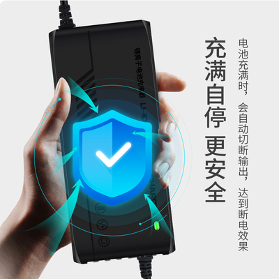 凤凰折叠电动车锂电池充电器48V锂离子54.6V2A代驾自行车36伏