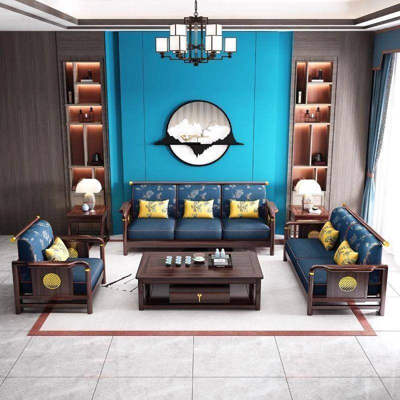 新中式实木沙发组现冬GDO代家用约客厅轻合简奢夏小户型贵妃储物