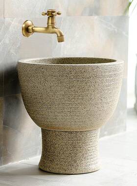 拖把池院陶家瓷台用复古拖布池小号拖把F955M768盆庭户阳外水槽水