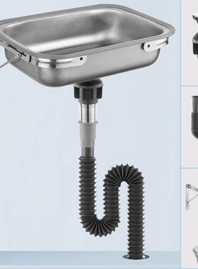 不锈钢迷支你儿水槽简易墙架小单挂盆吧台房车阳台幼园洗手池OZJ