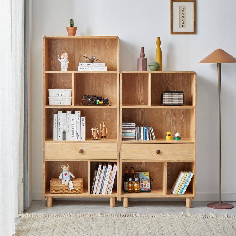 m用y全实木架儿童书架落地F76HH556置物架现代简约客厅收纳家学生