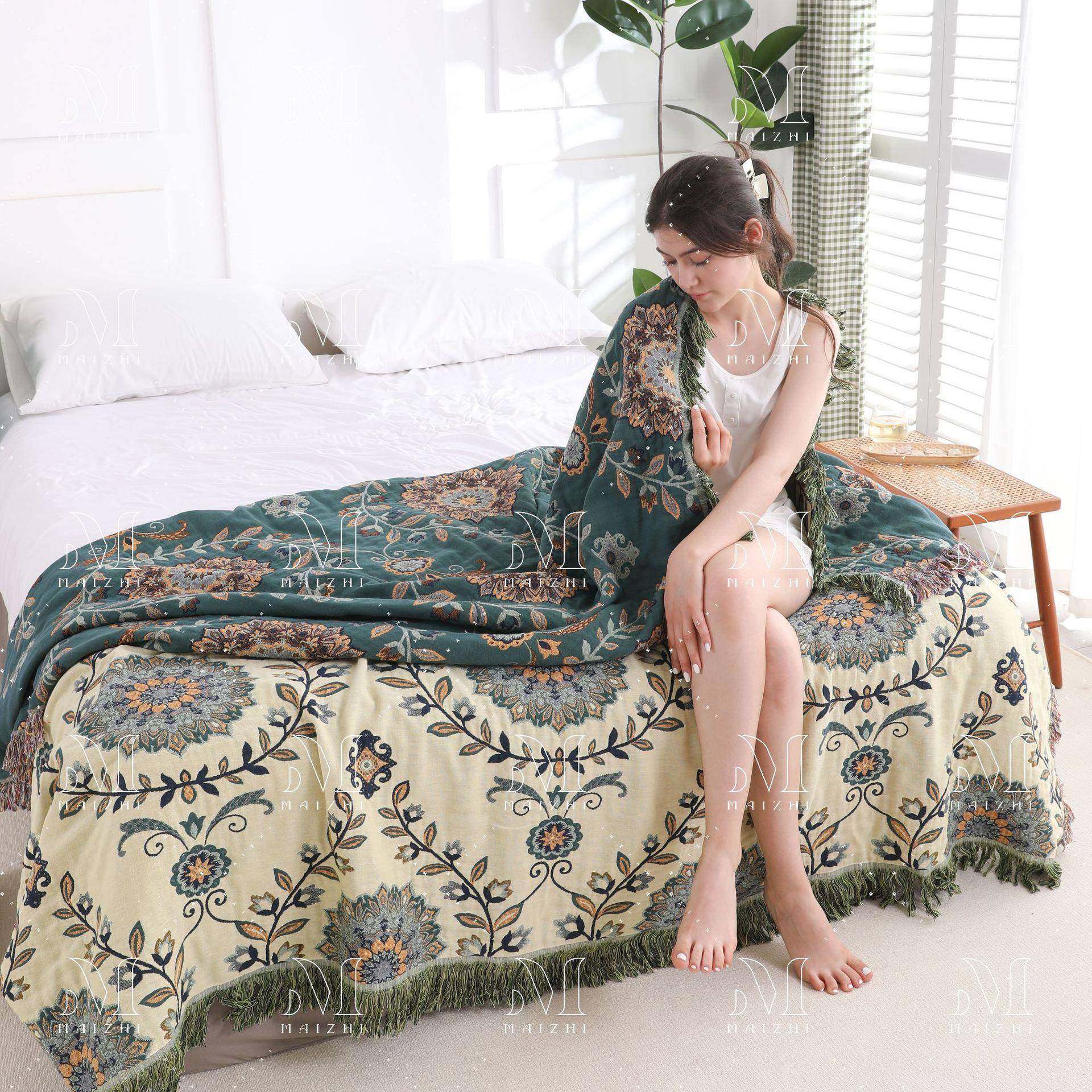 新款大欧棉GNZ式尺寸纯棉毛巾被全盖毯午休毛被巾毯夏凉多功能毯