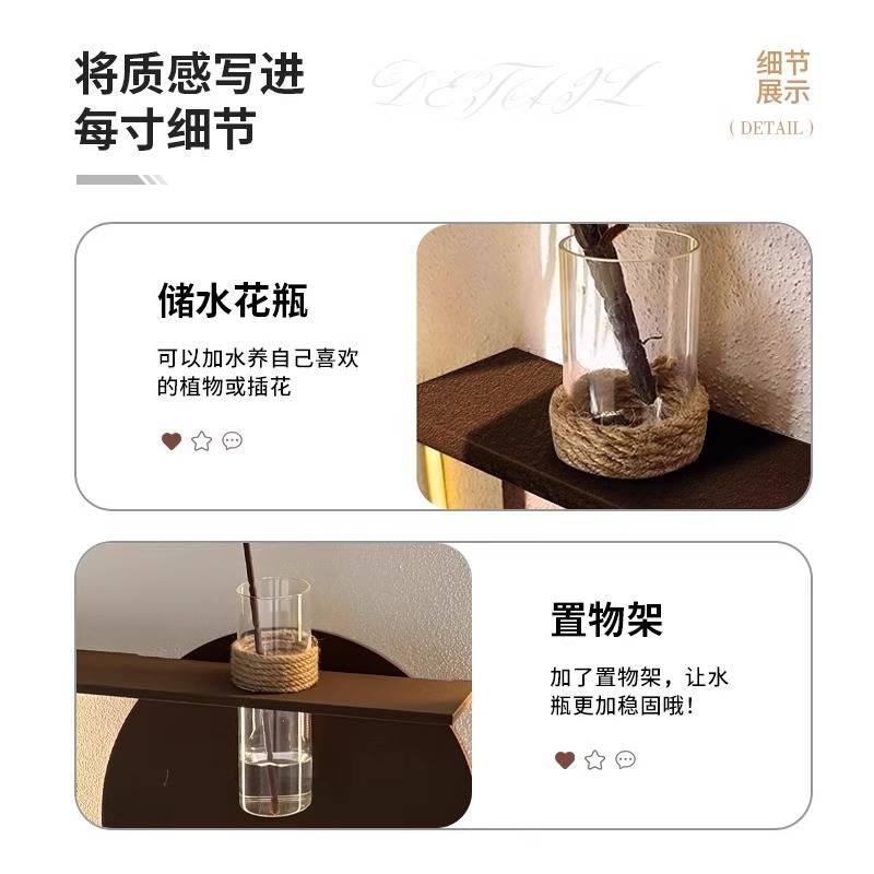 奶油风水培绿植玄关装饰画入户正对门挂画走廊过道尽头造景墙壁画