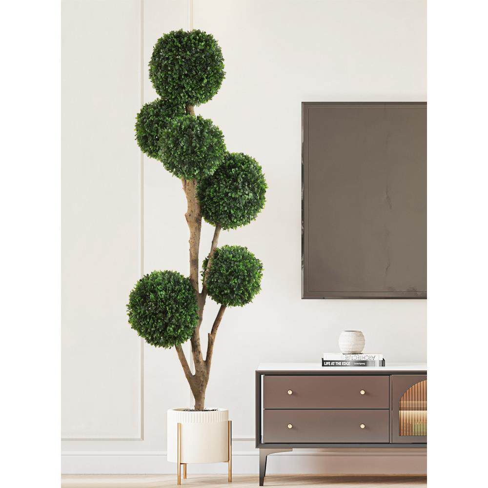 仿真落植物假TB685295树米兰球创意室内客厅地绿植摆盆栽装饰景盆