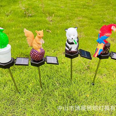 中山新款户外led太物阳能仿摆真动草KAT坪灯氛萤围灯件灯火虫灯