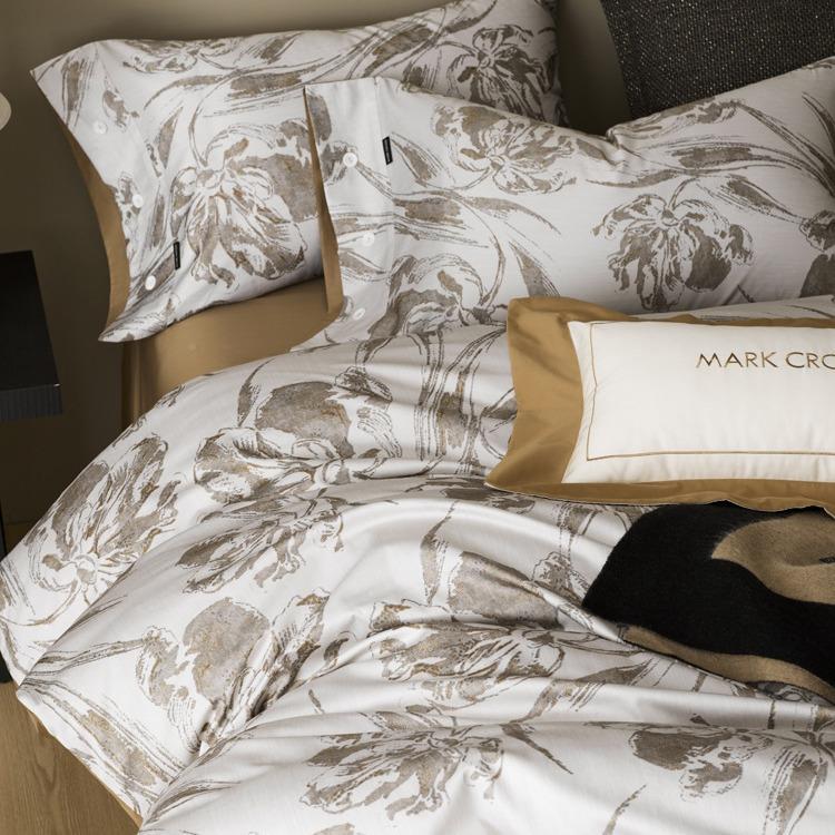 轻100S长绒棉四件套0212L35新款风纯棉2全棉亲肤床奢笠款床单被套