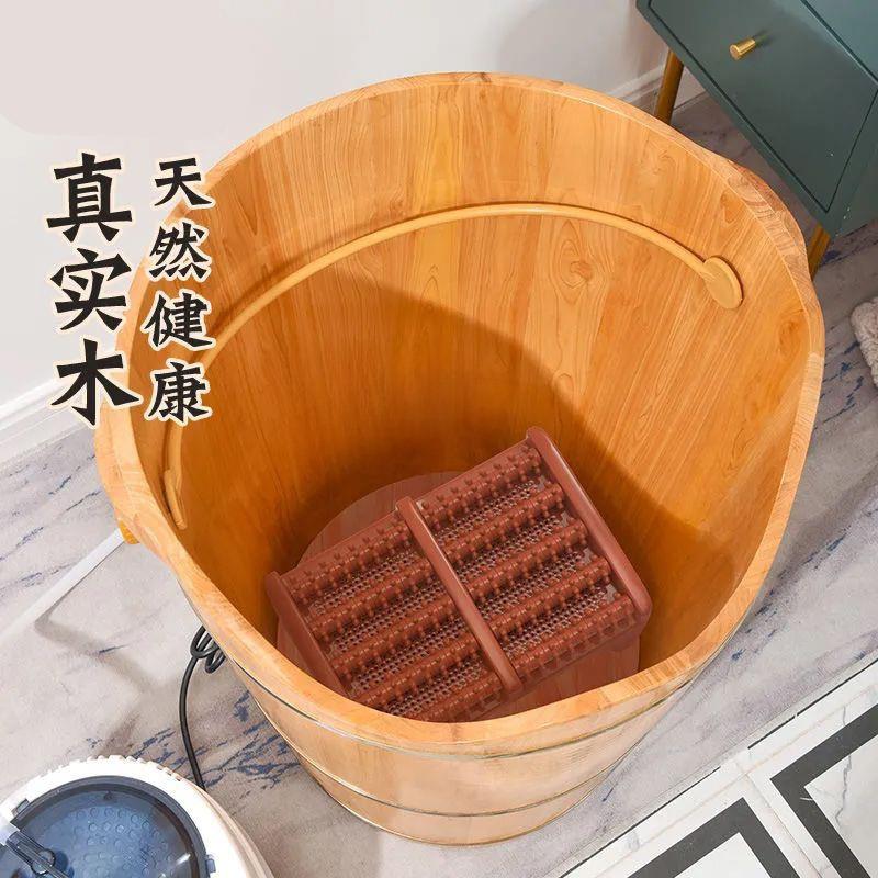 e家用高深f泡浴脚桶过木桶膝过VJO小腿熏蒸桶深桶足泡脚桶足疗店