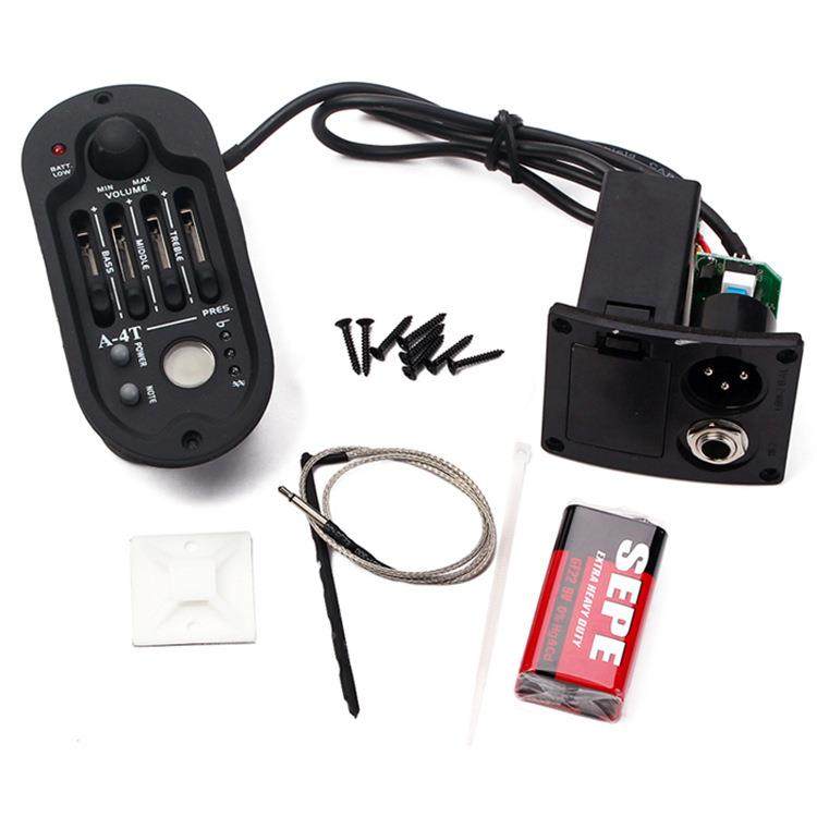 电箱民谣音古典木吉他件EQ四段五调段压感LSD带调音拾配音器