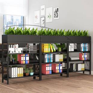 屏风架铁艺断物架办公室玄关柜架餐厅客厅落隔地书架5688花多置功