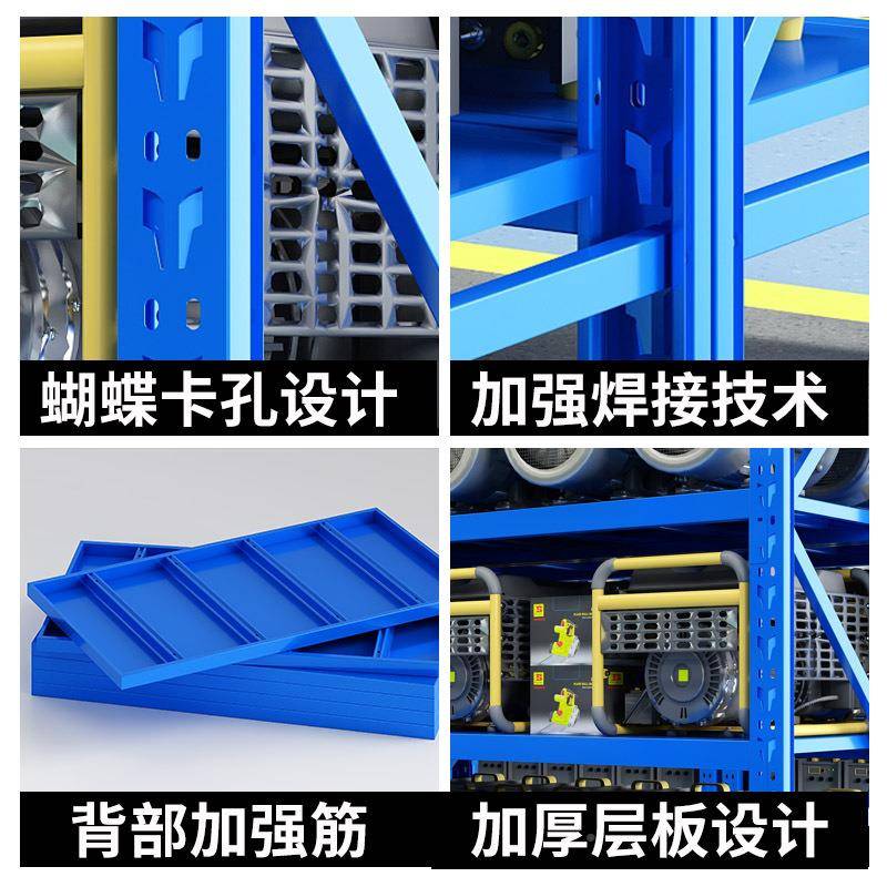 [仓库仓货架]置物架示多层展架全拆卸组装RNR商超储房货物铁架库