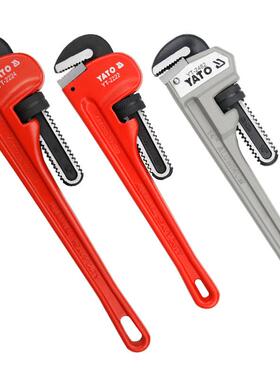 A型T式O铝合YT-2222金重管钳Y快速自紧水管扳手大号活动加强美水