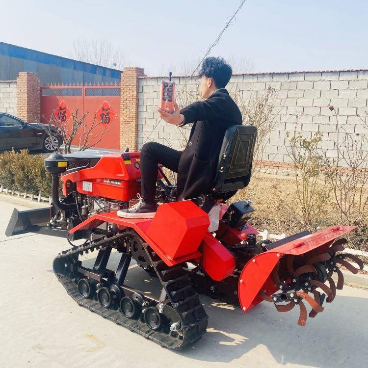 履带式微耕机旋耕四机拖拉机驱犁地开沟小型乘式柴坐油XNE农微用