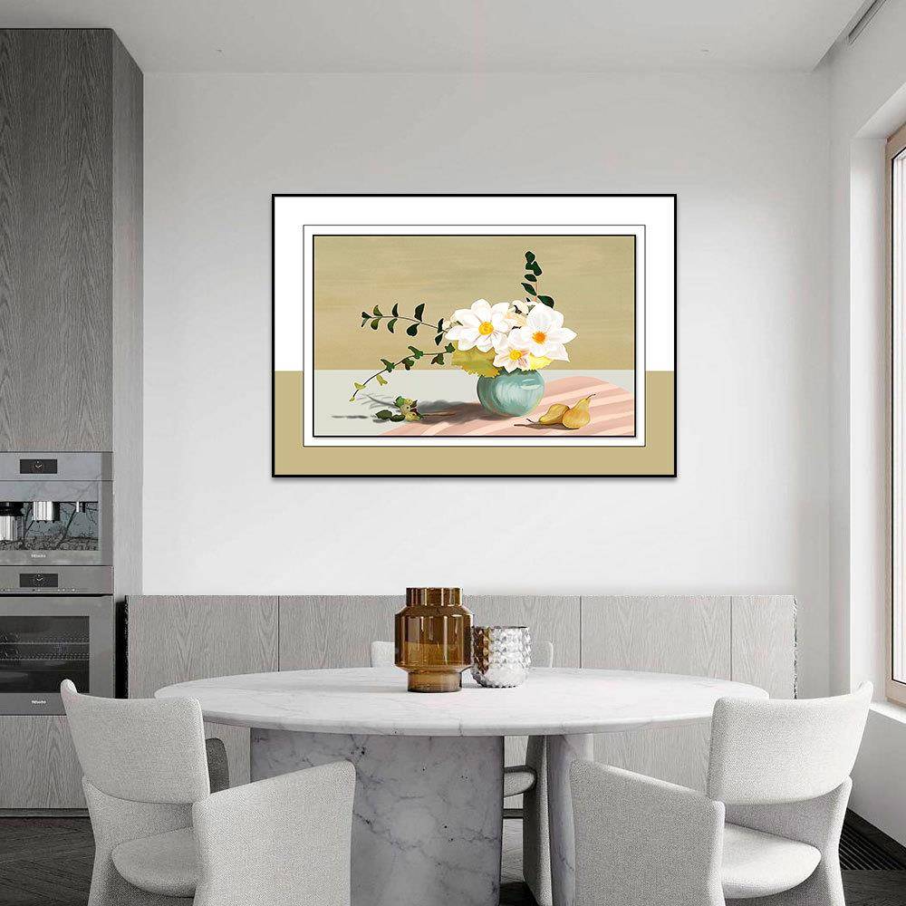 餐厅装饰画轻奢花卉立挂装体微雕画餐壁餐厅-花画走廊卧室单联饰