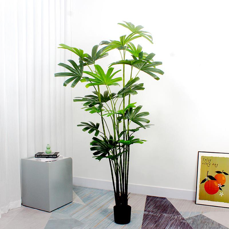 热新款仿卖真金棕WCU竹盆栽大绿植造景装植饰假型物橱窗落地摆件