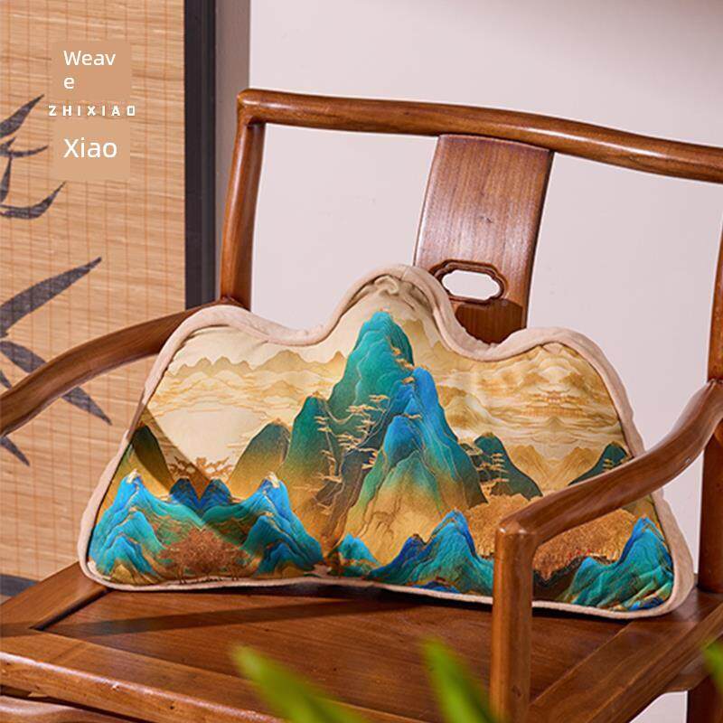 中式QFV靠山靠垫座椅靠上靠背垫办公室护腰新枕沙发抱枕客厅枕床