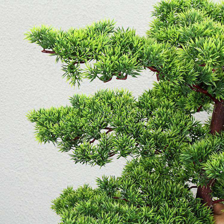 仿真人造仿迎客松罗汉松假树景装饰大型无品牌/造真绿植室内客厅