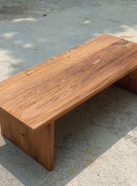 老茶榆木木茶几桌户外阳宿84511台晒太阳点桌民老榆家具茶吧桌