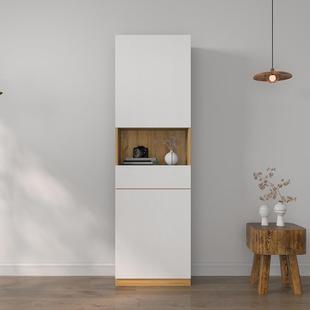 8收定组制小书柜窄柜储物格子带门V玻璃门自由合落地纳柜F76T865J