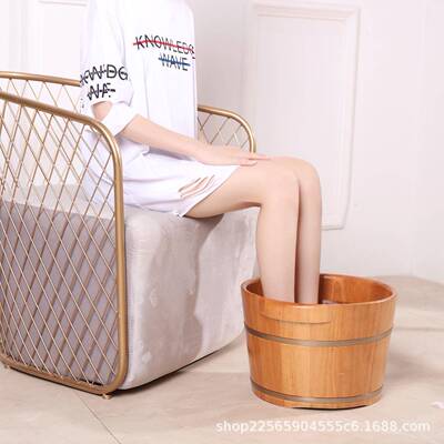 脚洗脚用足家用足实木足浴家用木桶商用脚盆00木桶盆浴泡洗脚桶木