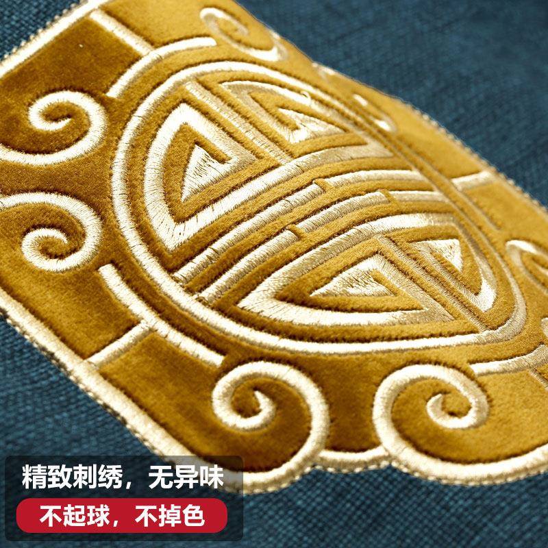 中式抱ROS枕靠垫厅中国风红色沙发客垫靠枕腰套靠背办公室枕含芯