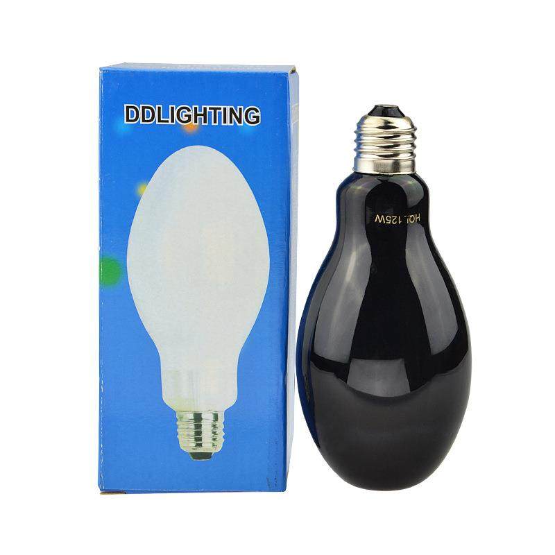 国HPL-N125蓝W紫外灯线黑灯泡125wE27工业探伤检HPL-N12测炮产365