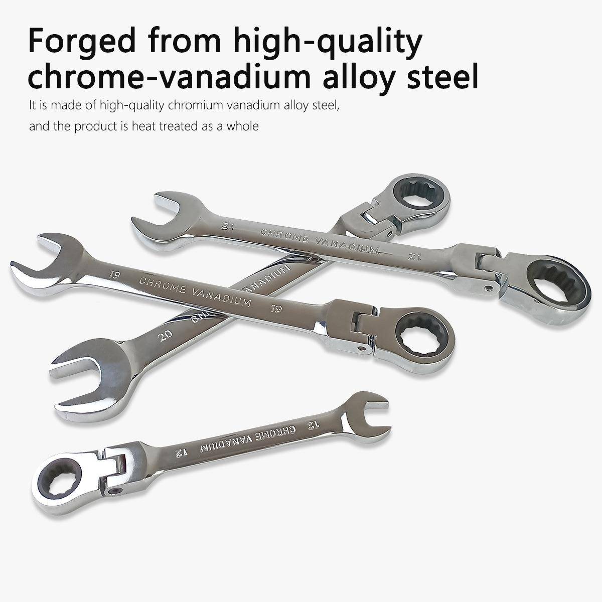 22pcs用摇FBH头轮手镜面汽修棘轮扳两手扳72齿专业汽修工棘具