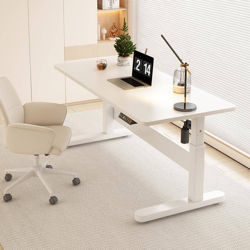 电动升降桌智能实木学电77808729脑升桌家用室习桌书桌可降办公桌